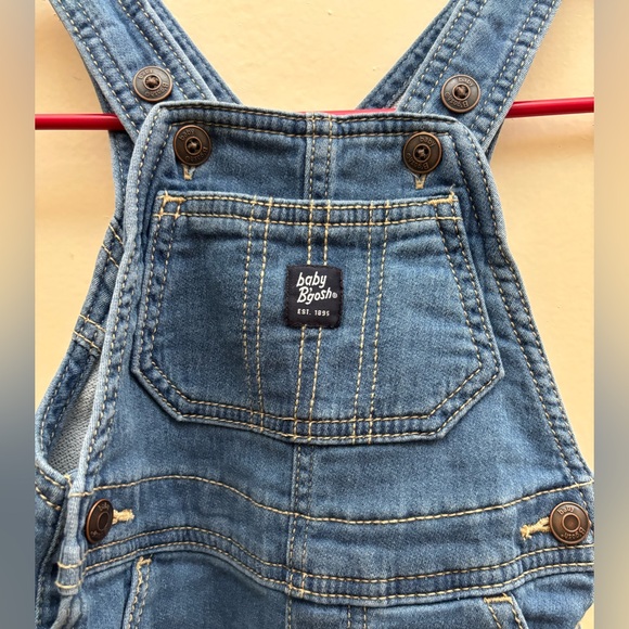 OshKosh Bgosh Baby Knit-Like Denim Overalls - Picture 2 of 4